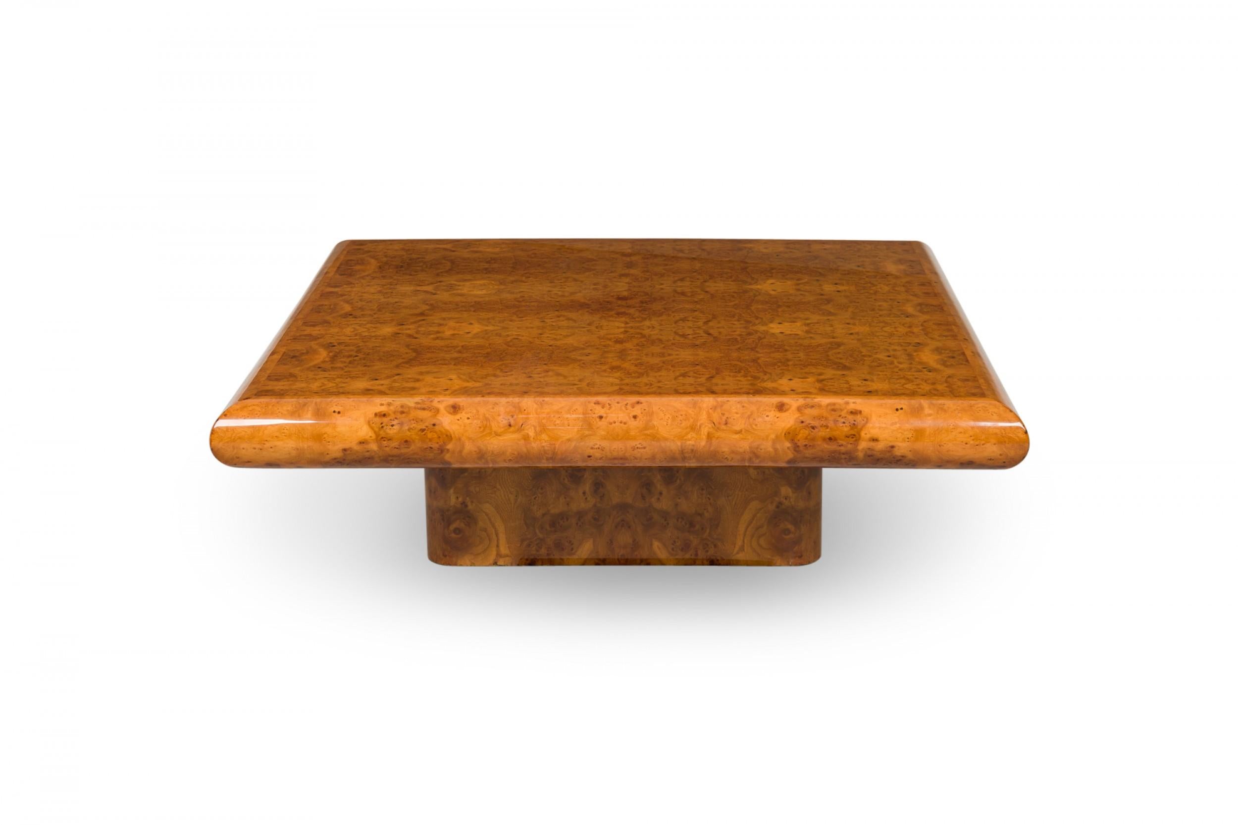 Art Deco Style French Burlwood Square Form Coffee Table 6