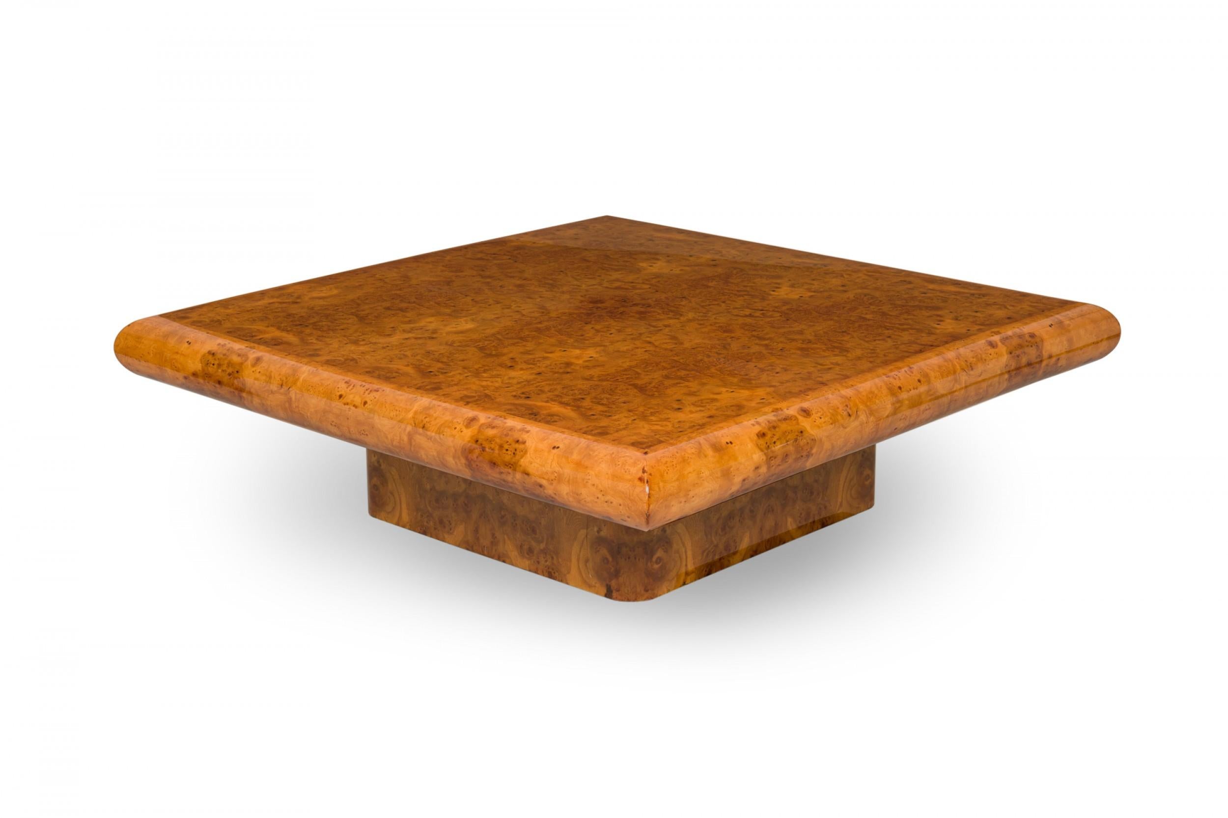 Art Deco Style French Burlwood Square Form Coffee Table 7