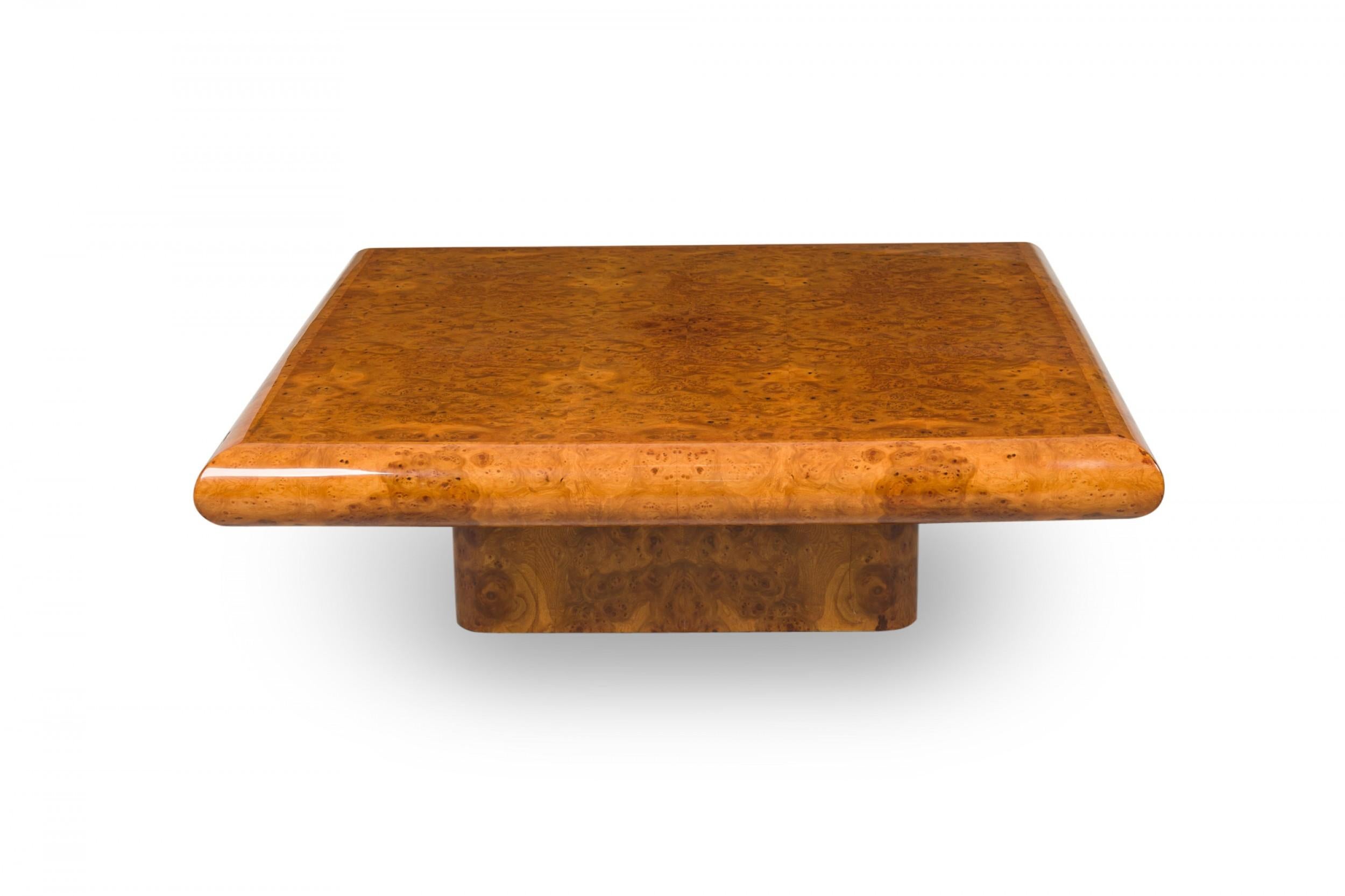 Art Deco Style French Burlwood Square Form Coffee Table 8
