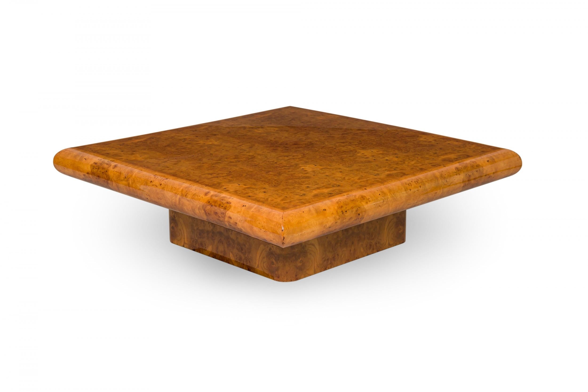 Art Deco Style French Burlwood Square Form Coffee Table 5