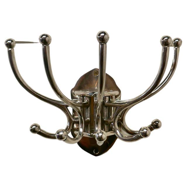 Art Deco Chrome Revolving Coat Tree Rack at 1stDibs