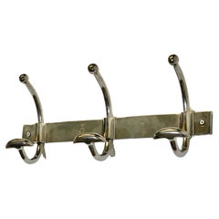 Art Deco Style French Chrome Coat Rack, Hat and Coat Hooks  Very Stylish Chrome