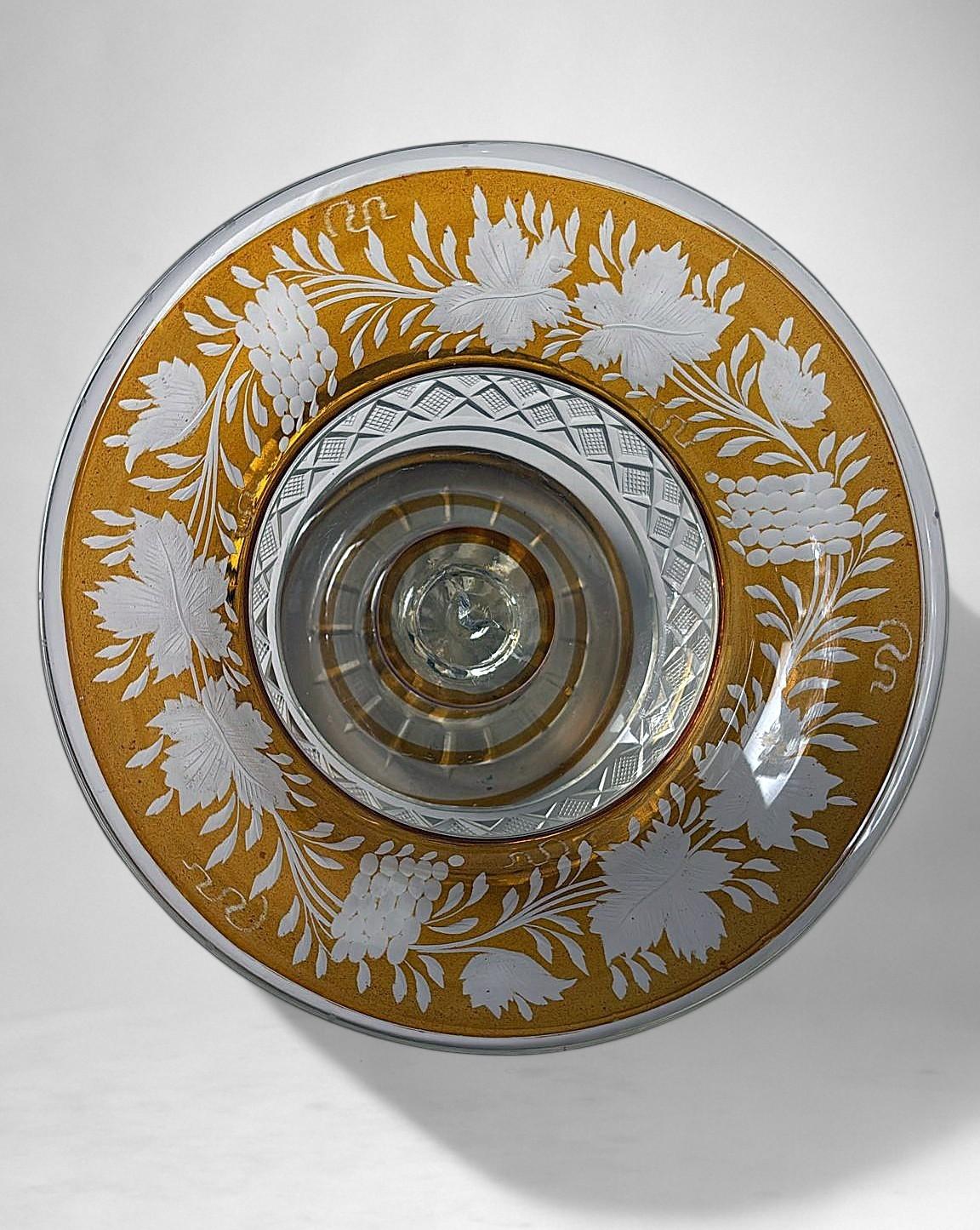 Coupe en cristal taillé de style Art Déco en vente 7