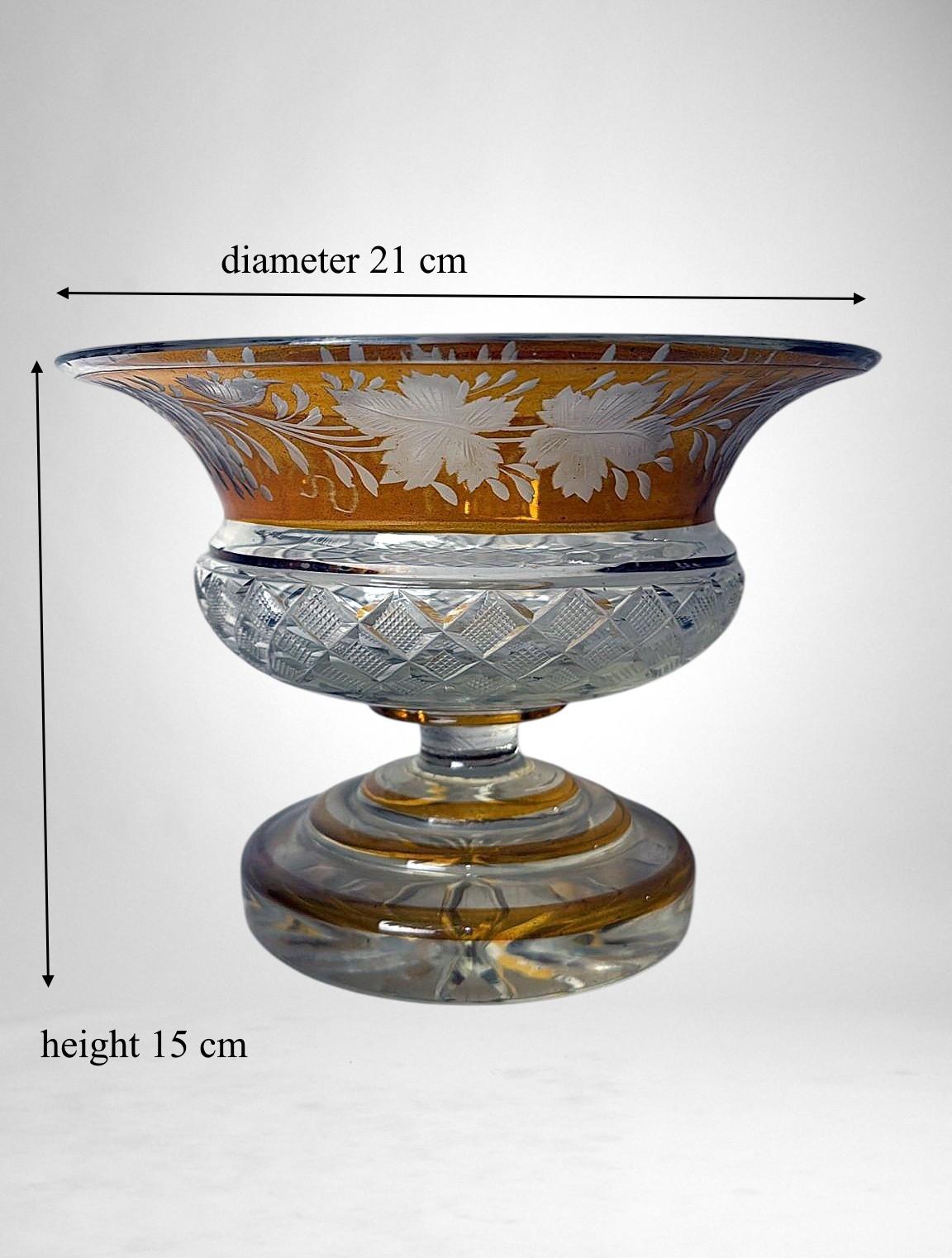 Coupe en cristal taillé de style Art Déco en vente 10