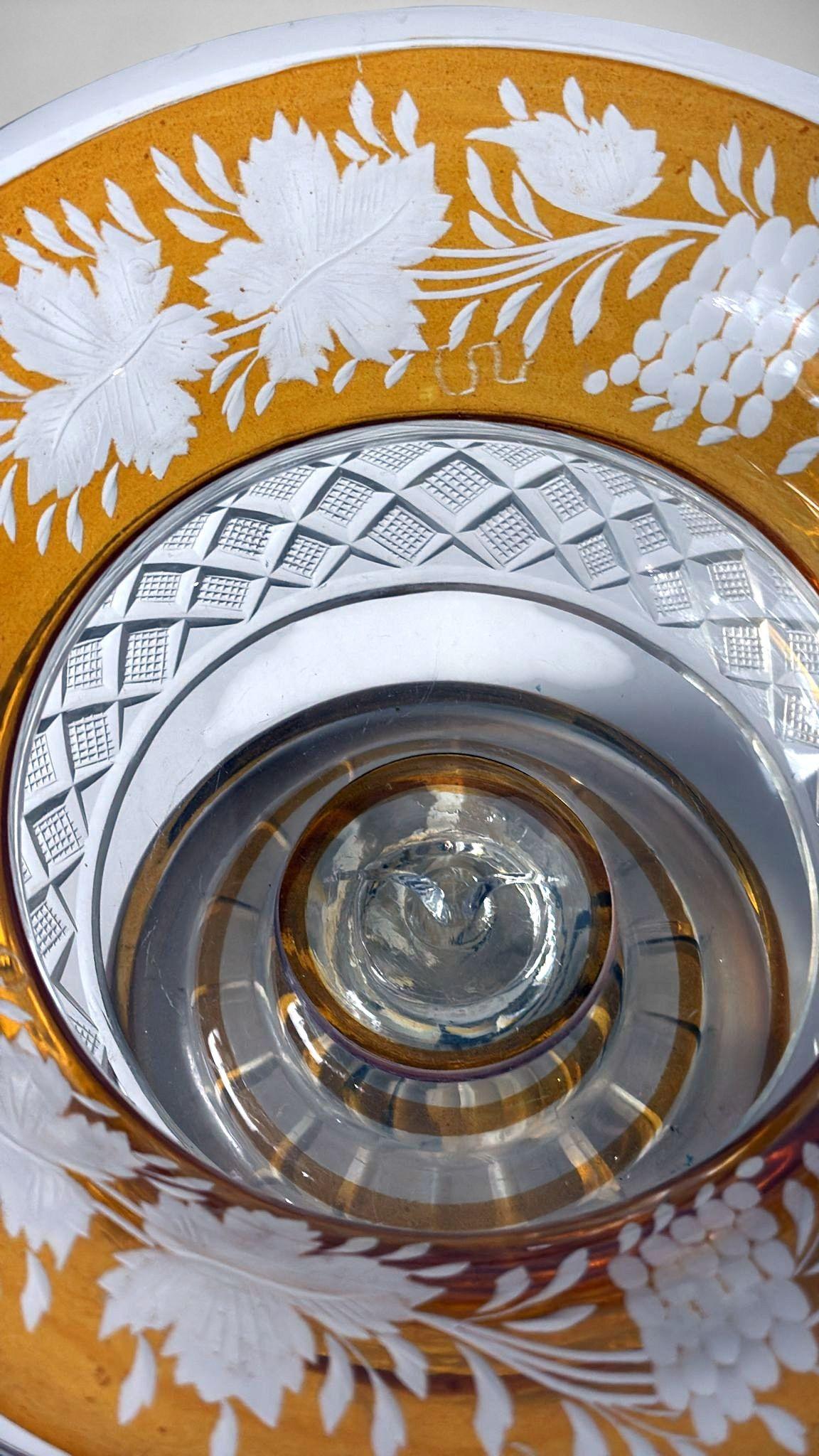 Fait main Coupe en cristal taillé de style Art Déco en vente