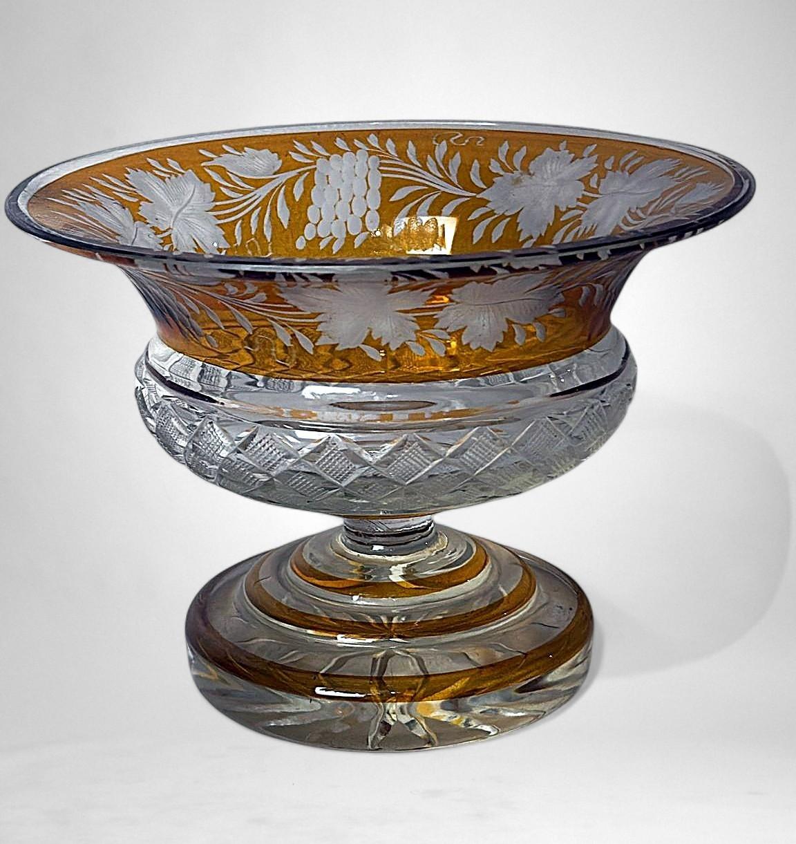 Coupe en cristal taillé de style Art Déco Bon état - En vente à Prato, Tuscany