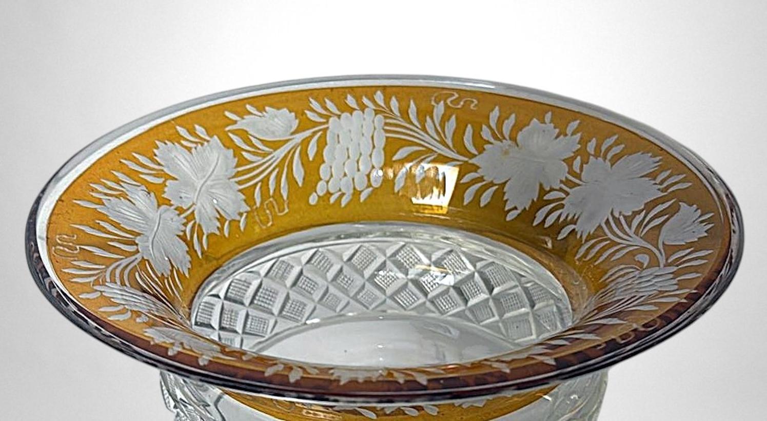 Cristal Coupe en cristal taillé de style Art Déco en vente