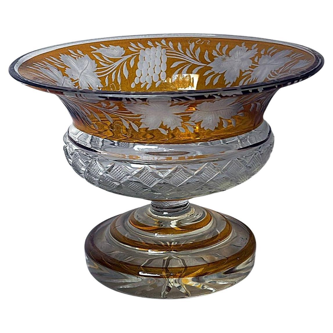 Coupe en cristal taillé de style Art Déco