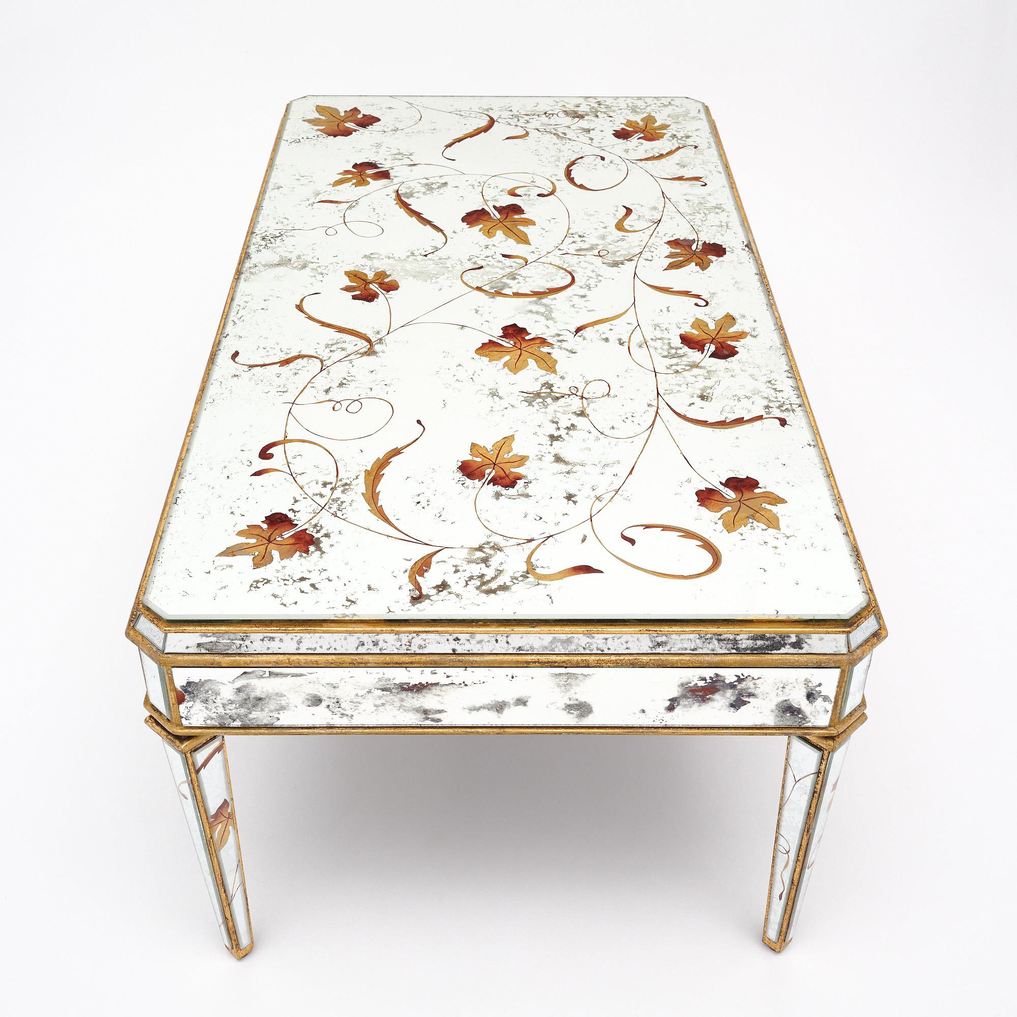 Fin du 20e siècle Table basse française Art déco en miroir, vers 1970 en vente