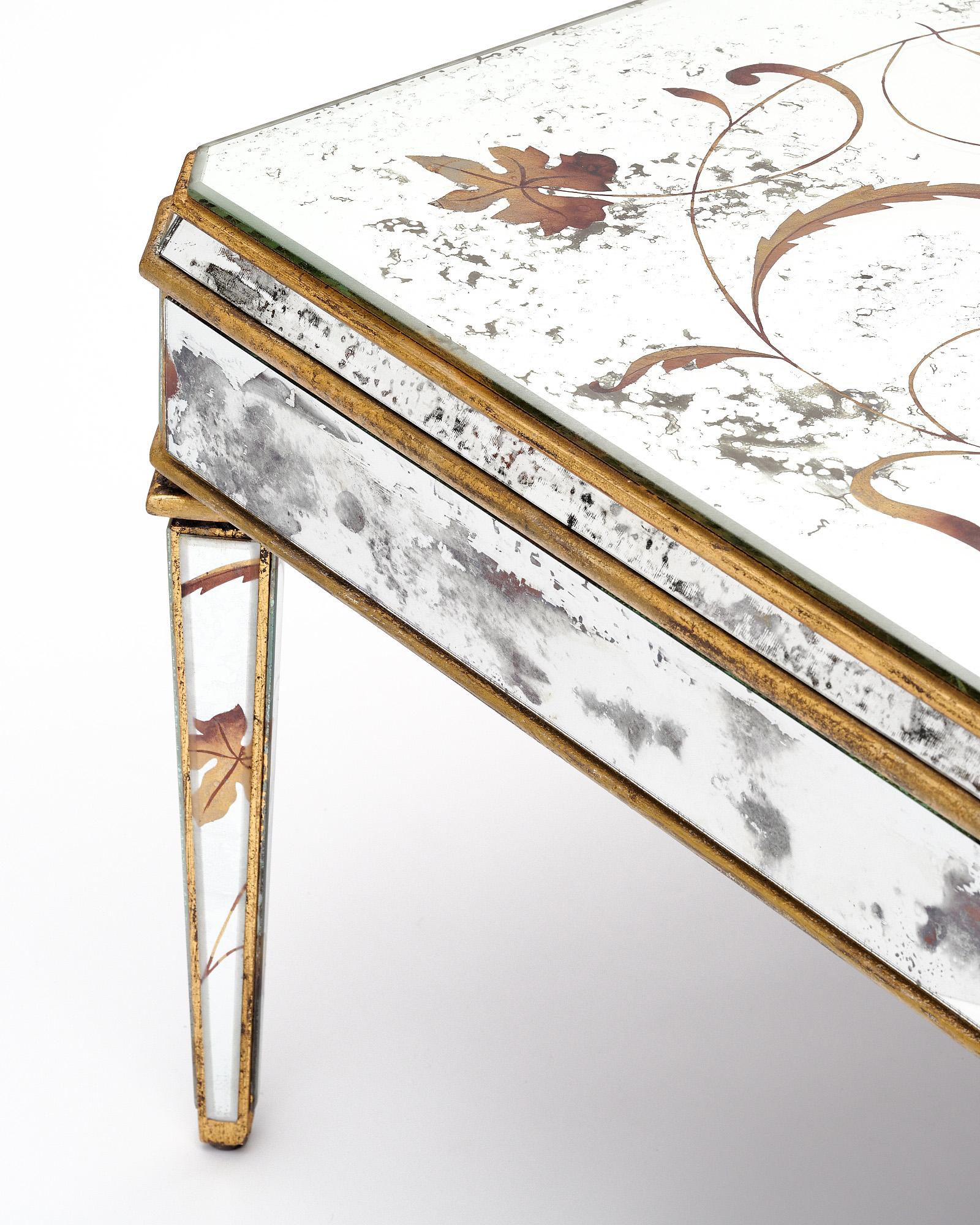 Table basse française Art déco en miroir, vers 1970 en vente 3
