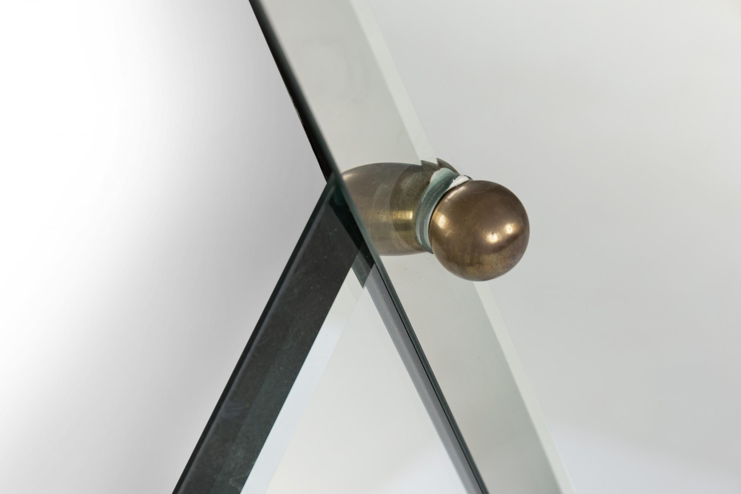 Art Deco Style French Triangular Skyscraper Form Wall Mirror For Sale 1