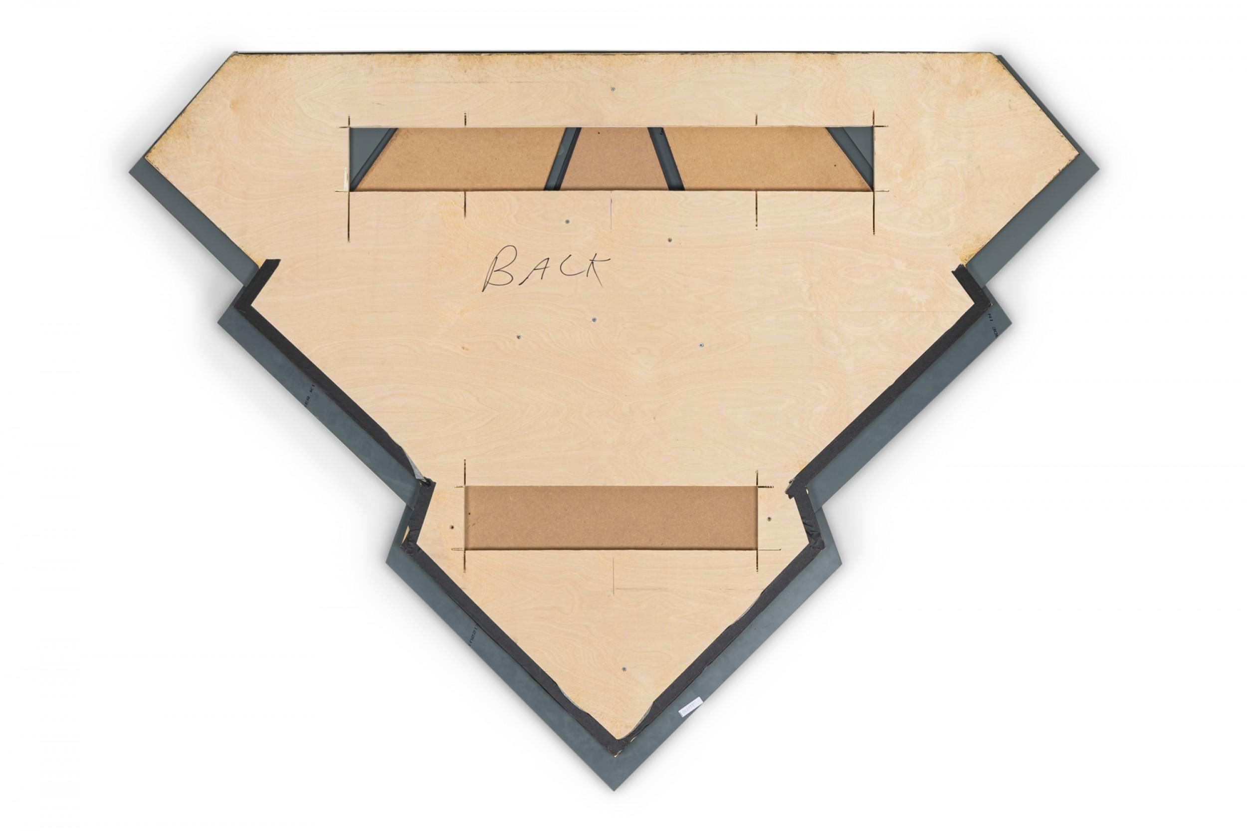 Art Deco Style French Triangular Skyscraper Form Wall Mirror For Sale 2