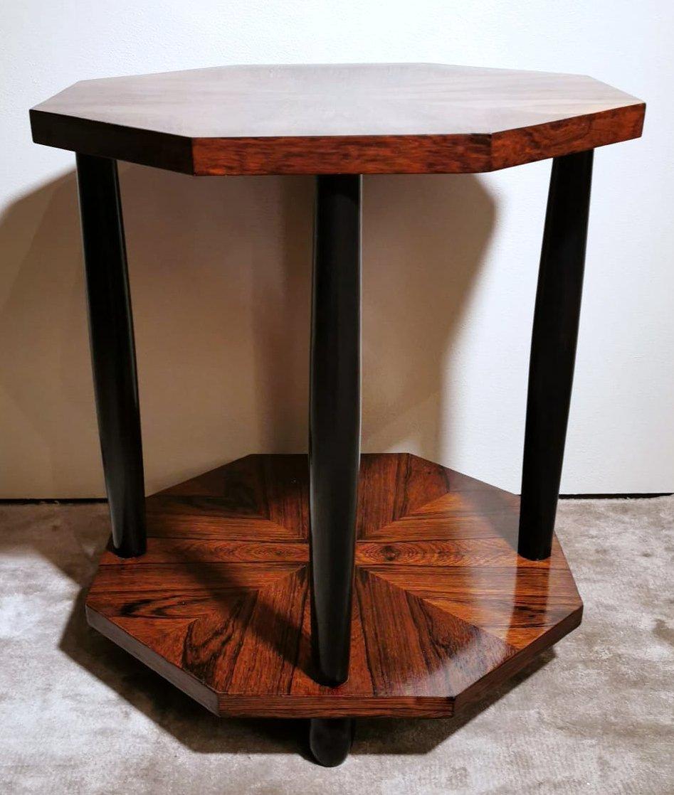 Art Deco Style French Walnut Coffee-Tea Table In Good Condition In Prato, Tuscany