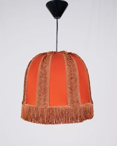Art Deco style fringes pendant lamp, made in France, 1970s