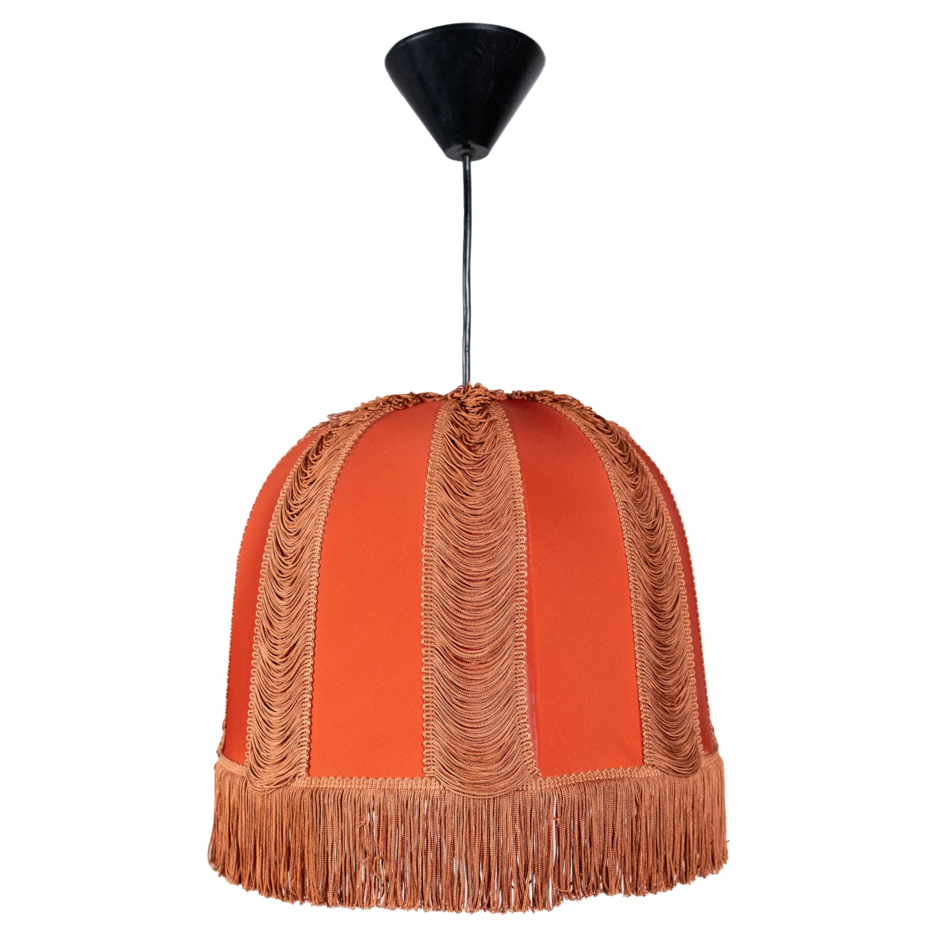 Art Deco Stil Fransen Pendelleuchte, hergestellt in Frankreich, 1970er Jahre