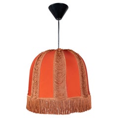 Art Deco style fringes pendant lamp, made in France, 1970s