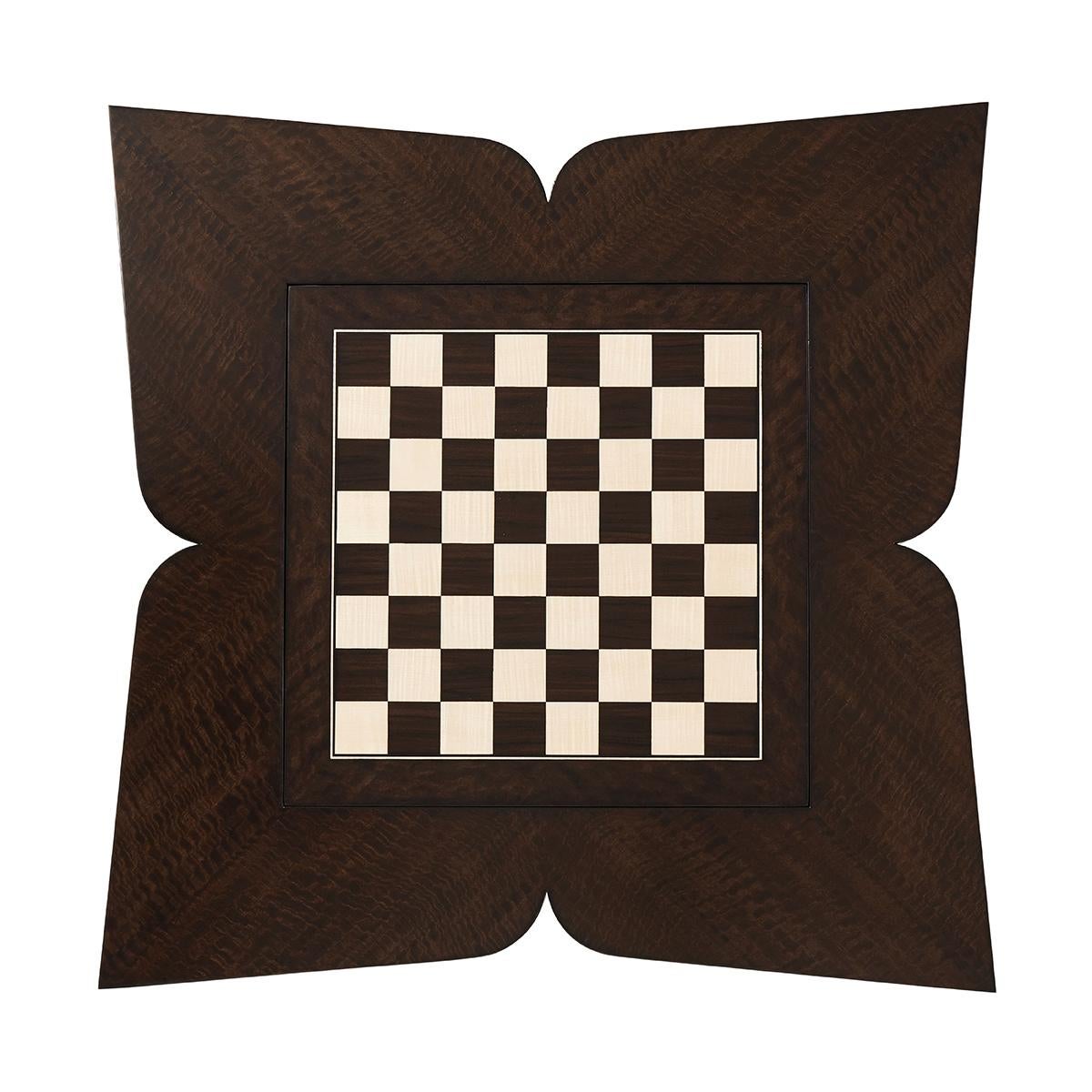 Wood Art Deco Style Game Table