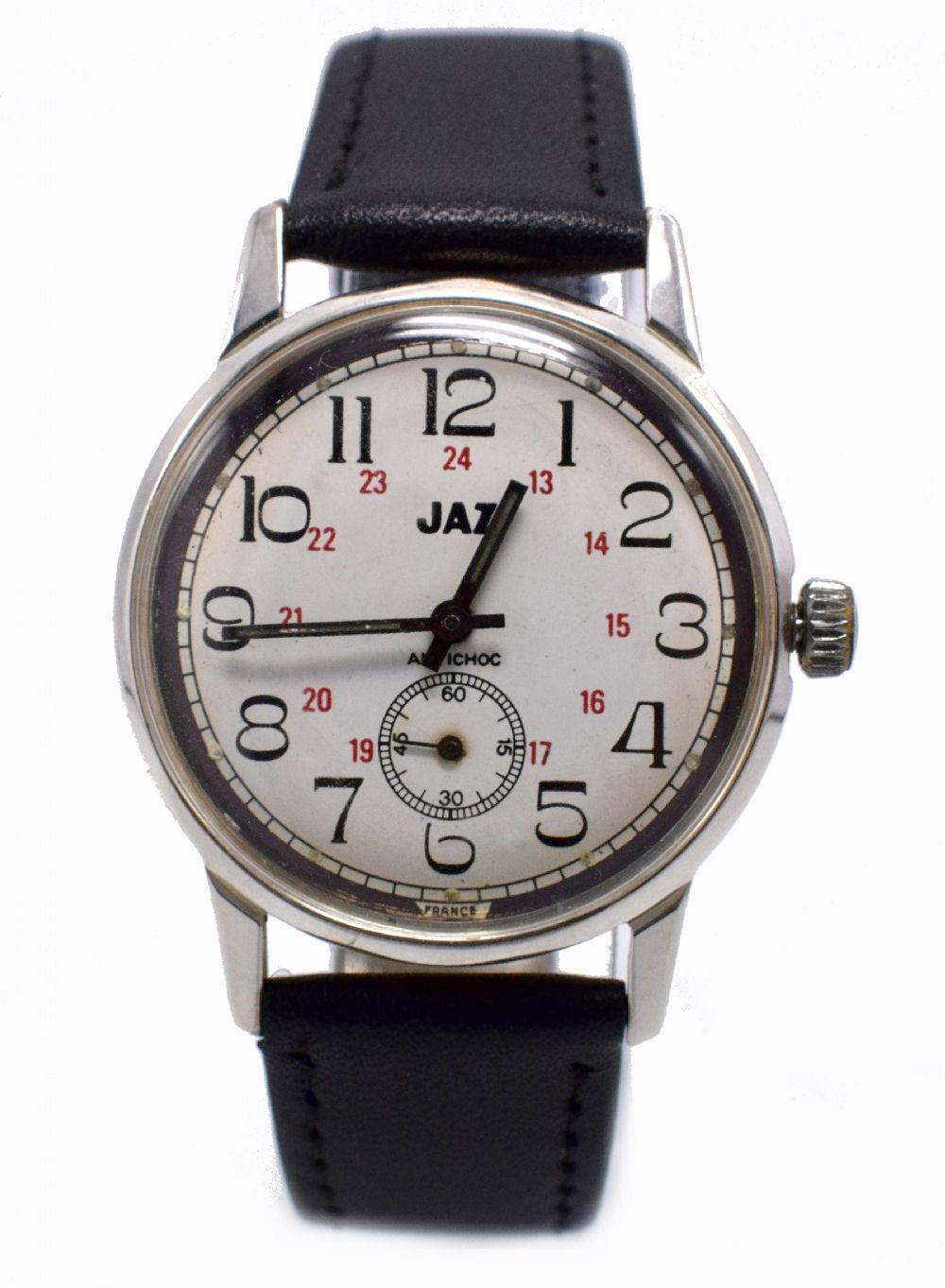 Art Deco Style Gents Wrist Watch by Jaz, French, c1930 2