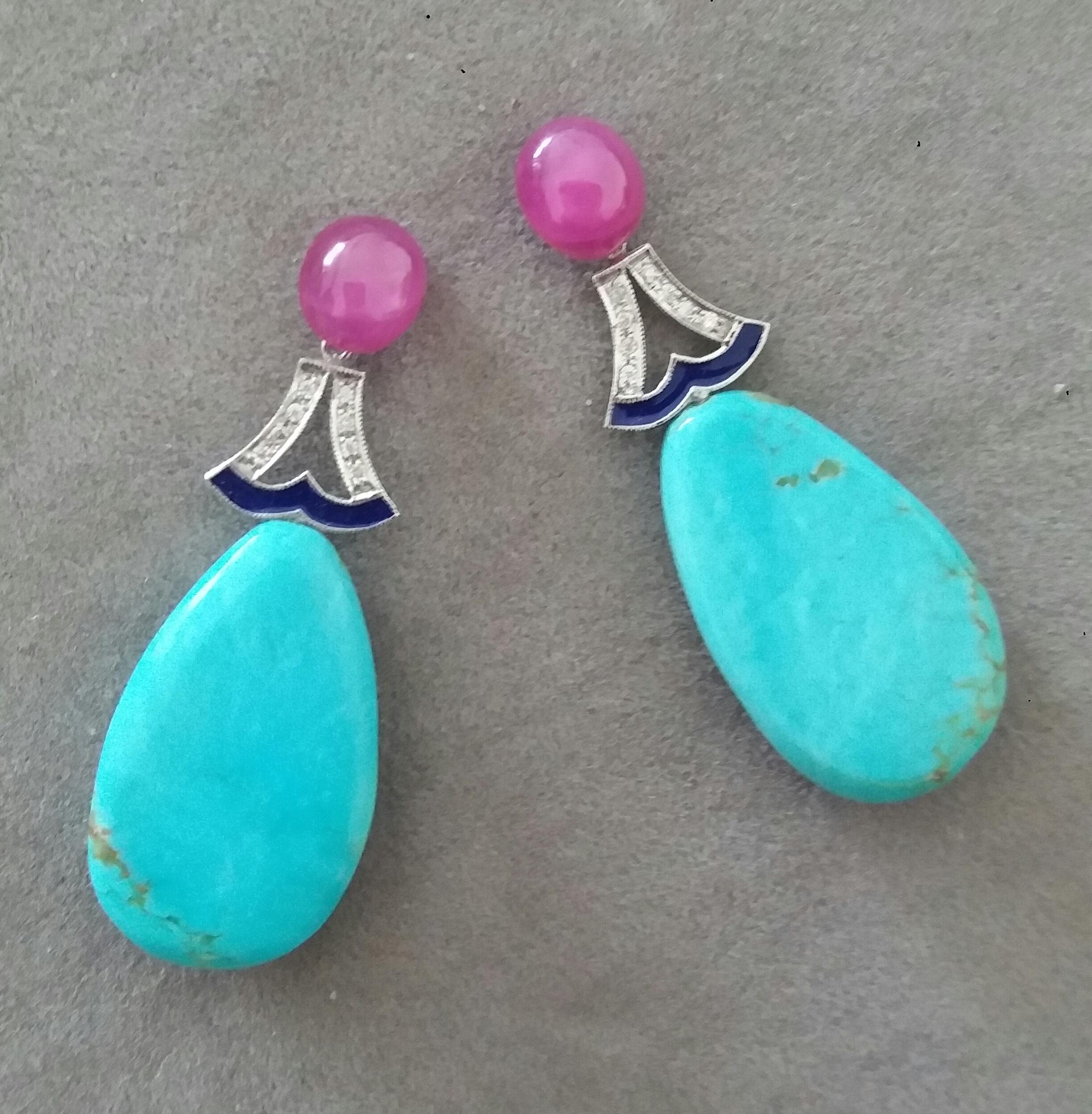 genuine turquoise drop earrings