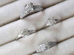GIA Report Certified Art Deco Style 1.38 Carat Diamond and White Gold Ring