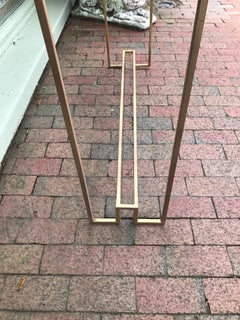 Art Deco Style Gilt Metal and Glass Console Table