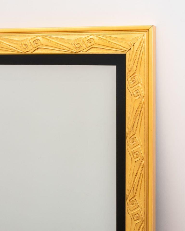 French Art Deco Style Giltwood Mirror For Sale