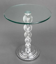 Art Deco Style Glass Occasional Table
