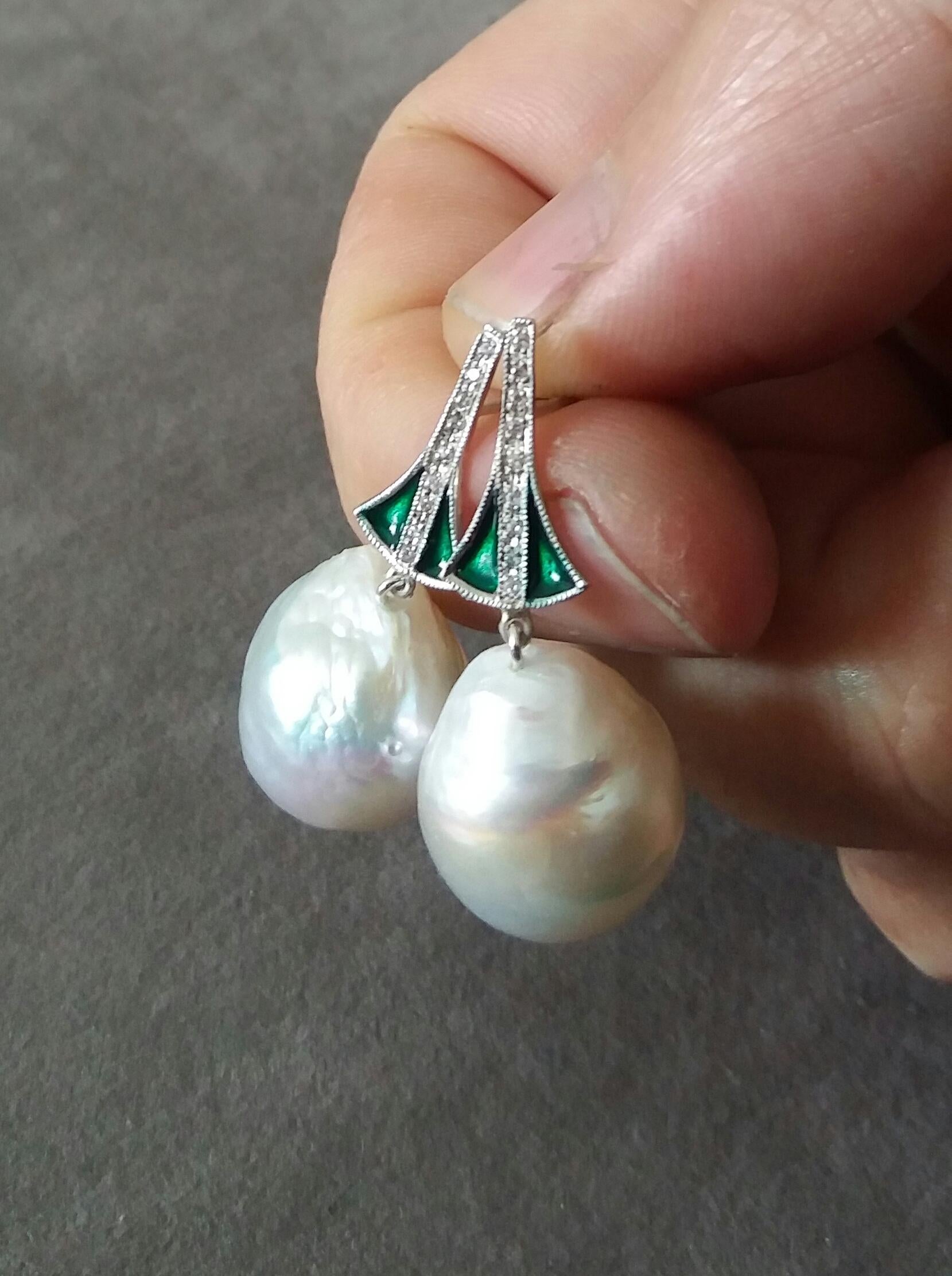 enamel baroque pearl