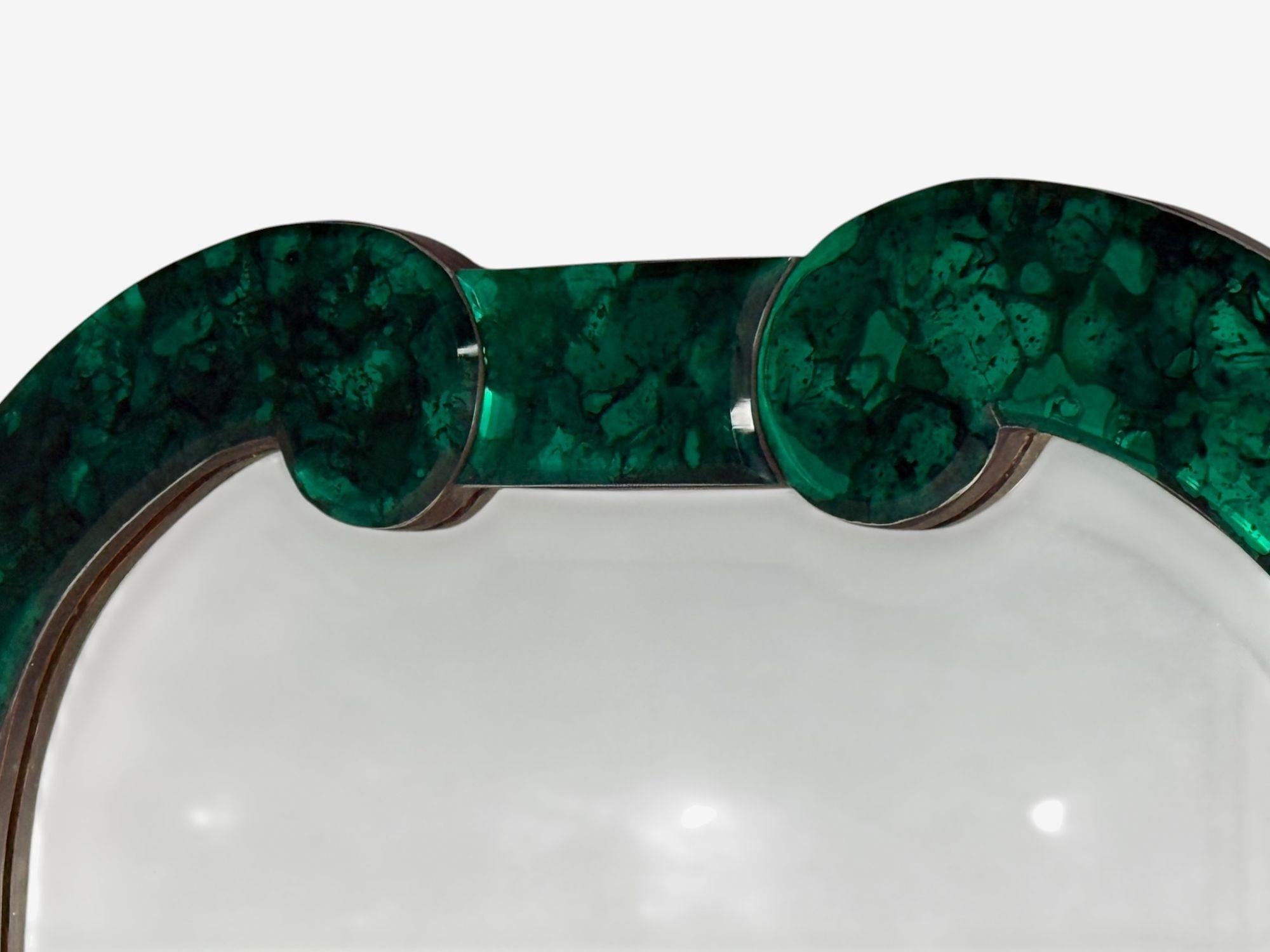 Estilo Art Decó, Cristal biselado envejecido verde, Espejos de pared venecianos Siglo XXI y contemporáneo en venta