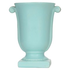 Art Deco Style Green Ceramic Urn Vase