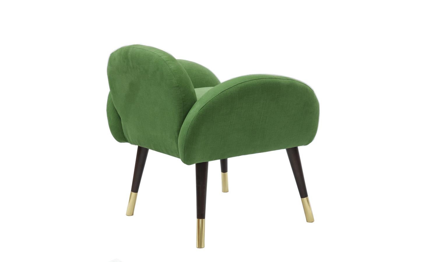 green linen chair