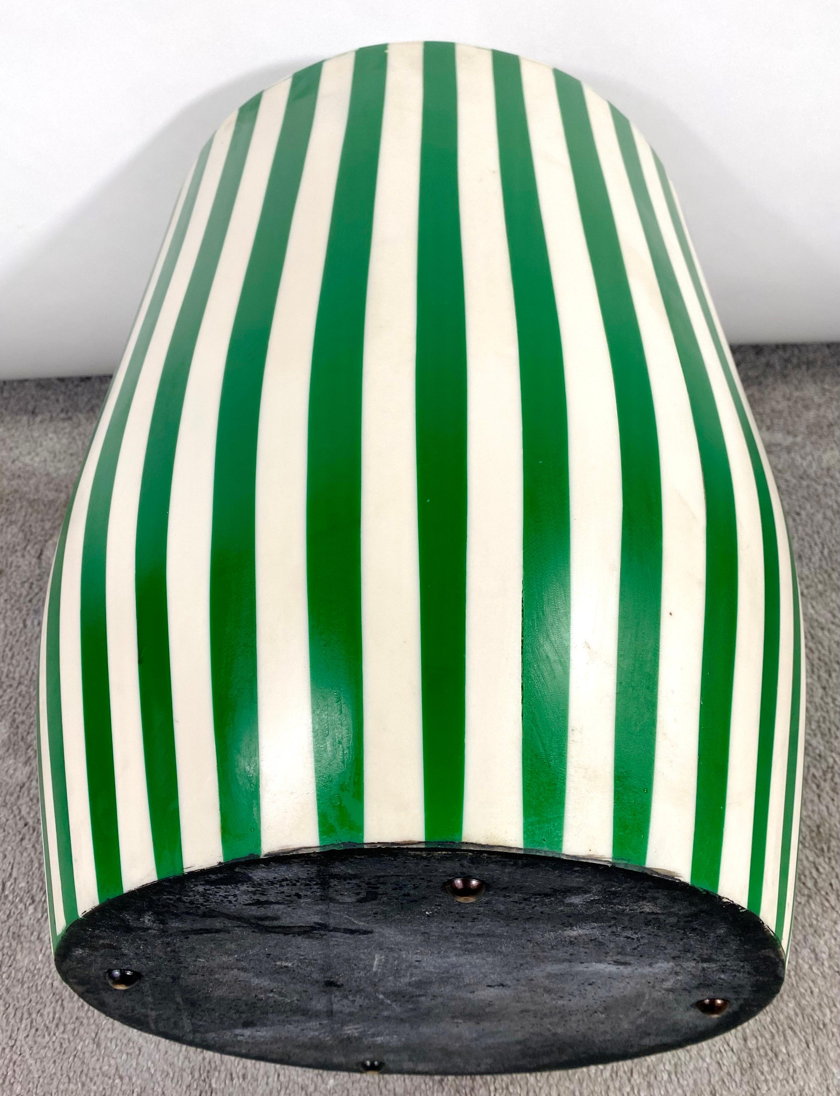 Art Deco Style Green & White Resin Side, End Table or Stool, a Pair For Sale 8