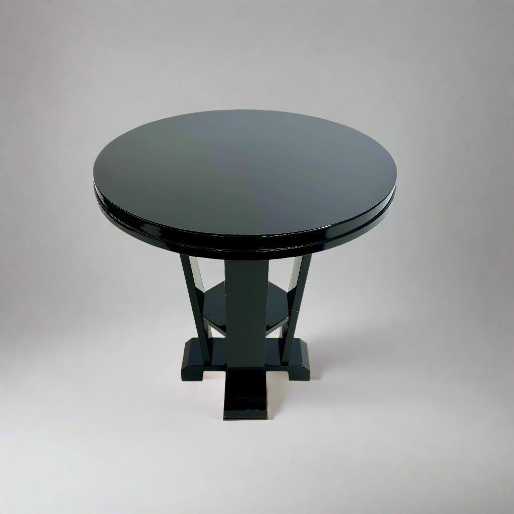 Laqué Table d'appoint Guéridon de style Art Déco, France, années 1990 en vente