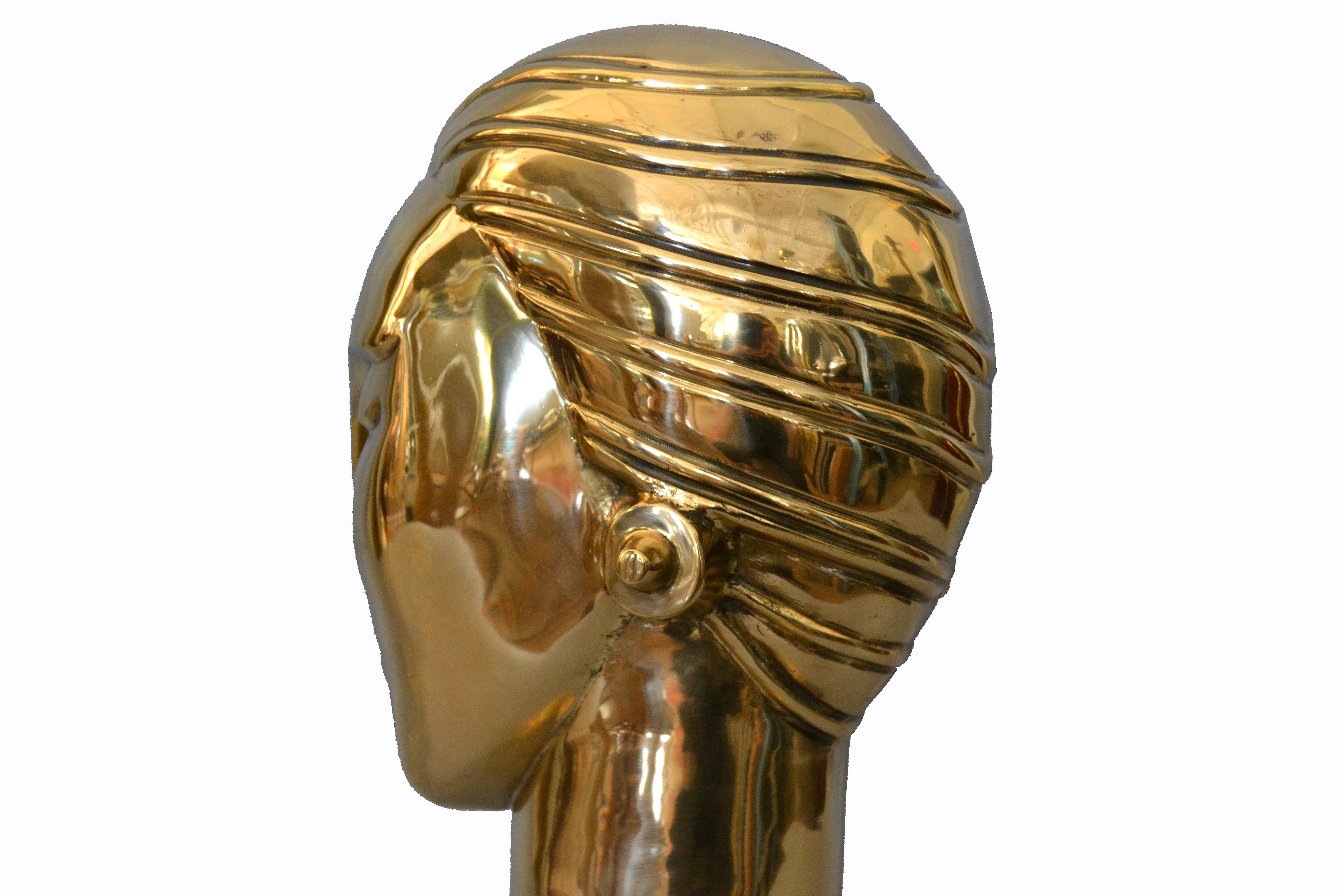 Art Deco Style Hagenauer Manner Bronze Bust, Figurative Sculpture Elongated Neck 4