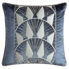 Art Deco style hand embroidered cushion by Beaumont & Fletcher
