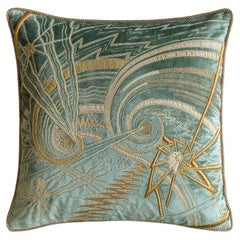 Art Deco style hand embroidered cushion by Beaumont & Fletcher