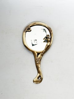 Specchio a mano in stile Art Deco, XX secolo, Francia