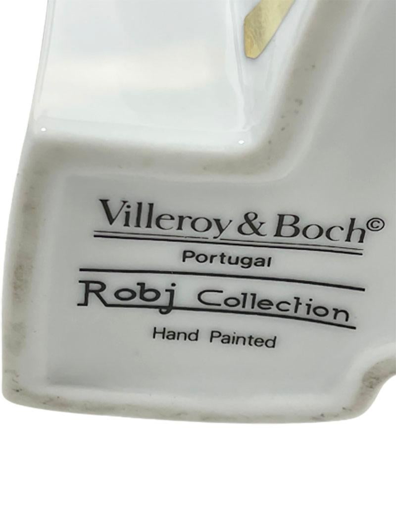 Portuguese Art Deco Style Hand Painted Ceramic Set of a Band, Colection Robj by Villeroy & 