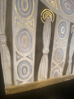 Art Deco Style, Hand- Painted, Erte Inspired Wall Tapestry