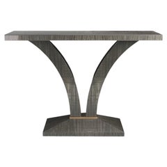 Art Deco Style Handcrafted Console 'Stanbury' in Sycamore Pearl
