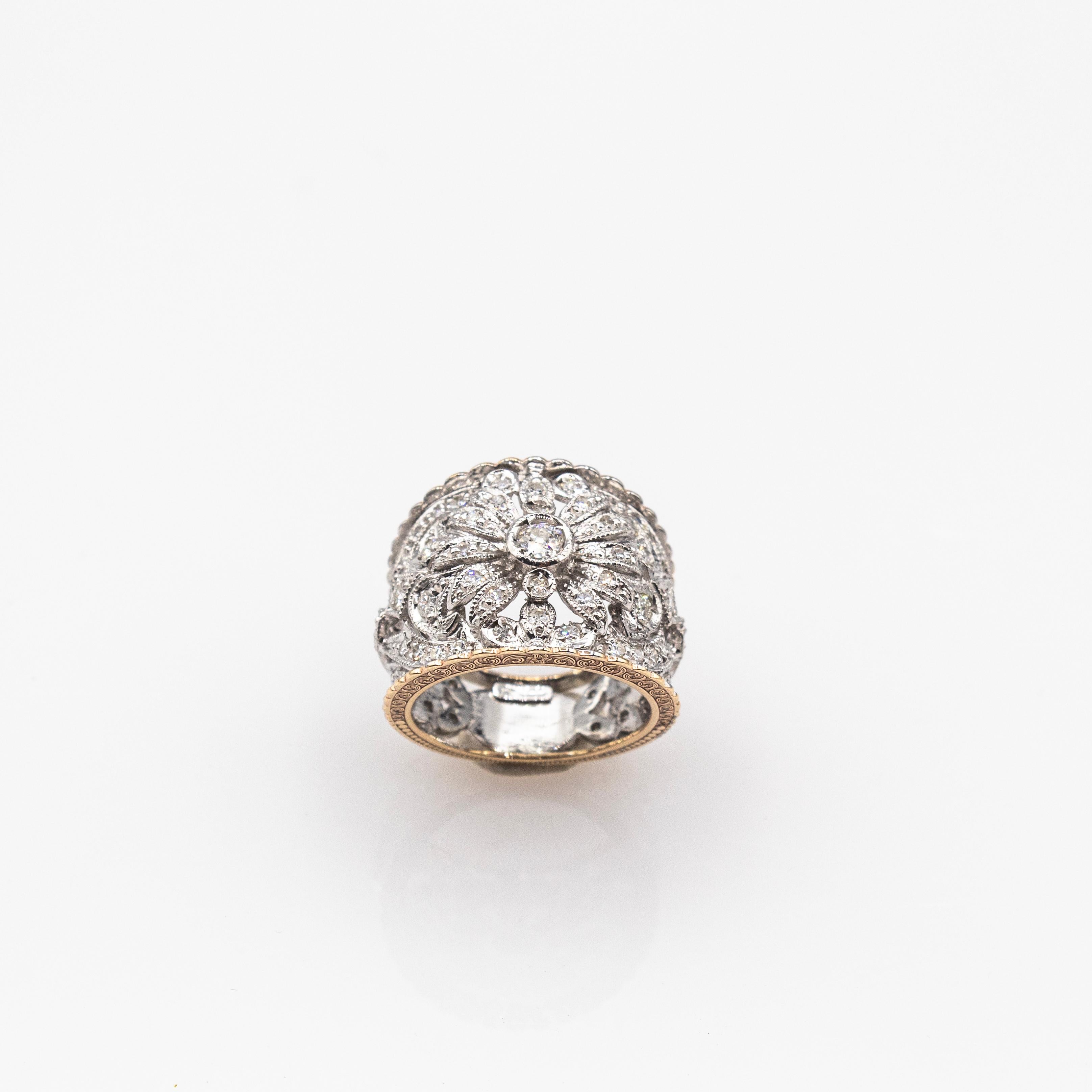 For any problems related to some materials contained in the items that do not allow shipping, please contact the seller with a private message to solve the problem.
We can ship every piece of our 1stdibs catalog worldwide.

This Ring is made of 9K