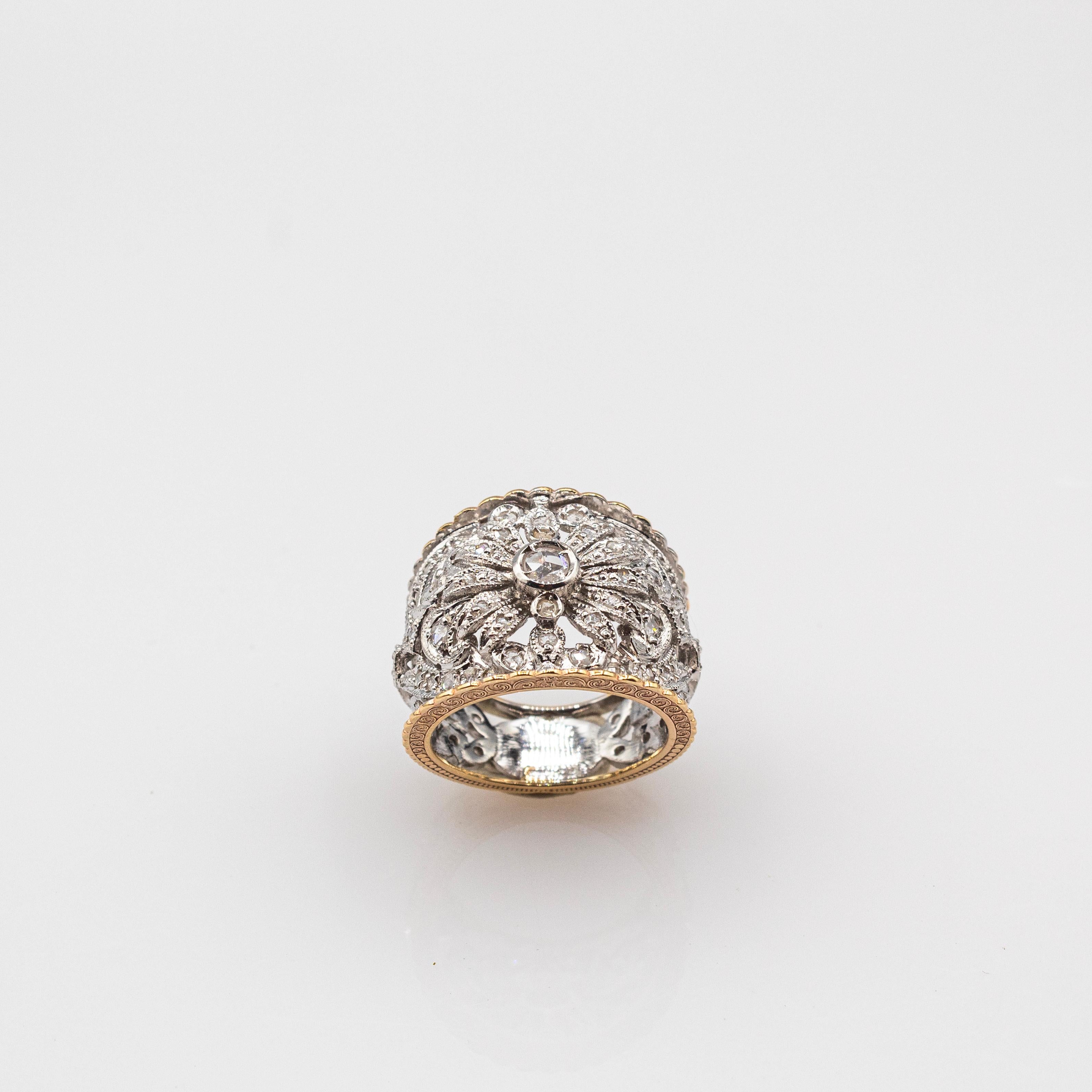 For any problems related to some materials contained in the items that do not allow shipping, please contact the seller with a private message to solve the problem.
We can ship every piece of our 1stdibs catalog worldwide.

This Ring is made of 9K