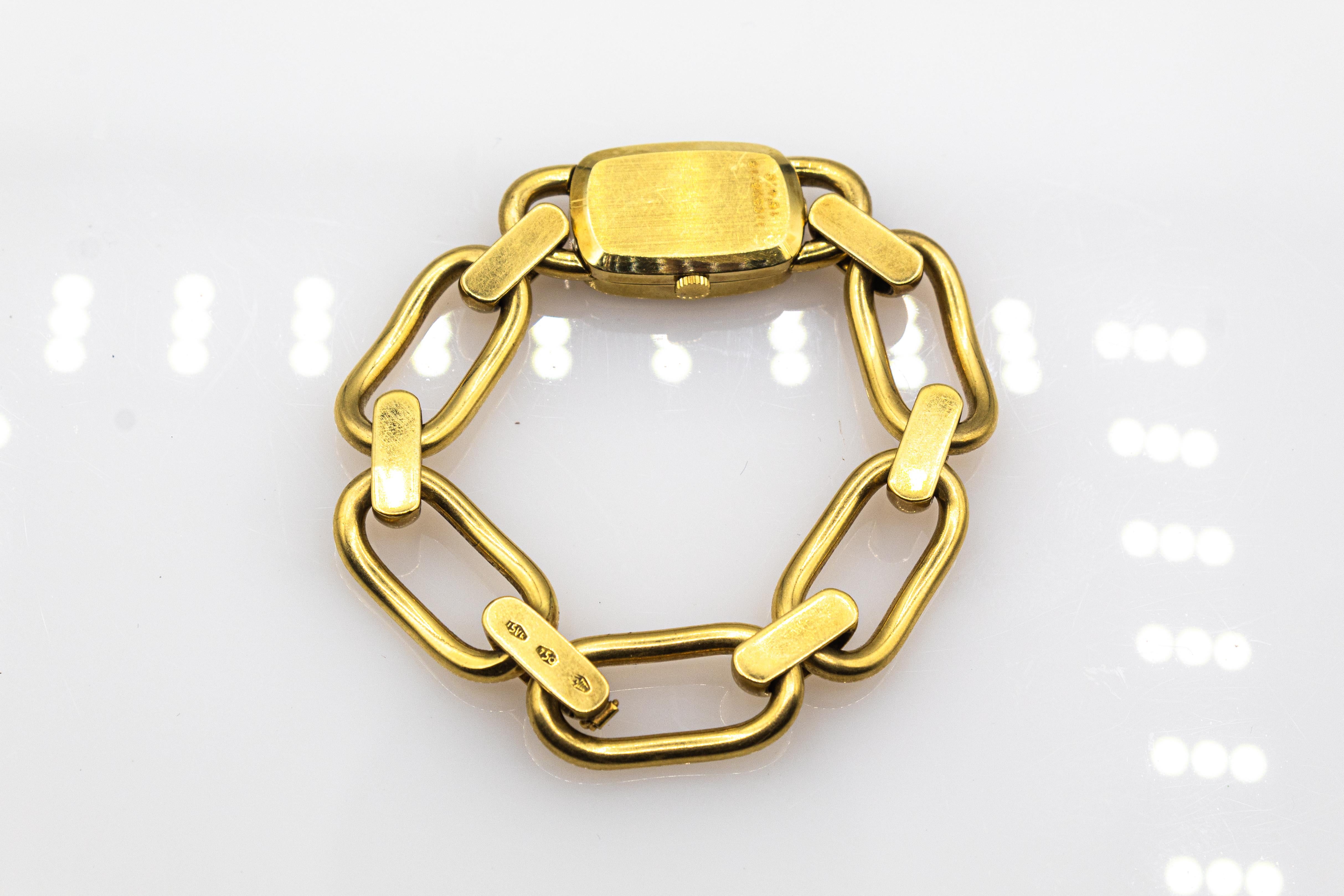 Art Deco Style Handcrafted Yellow Gold 