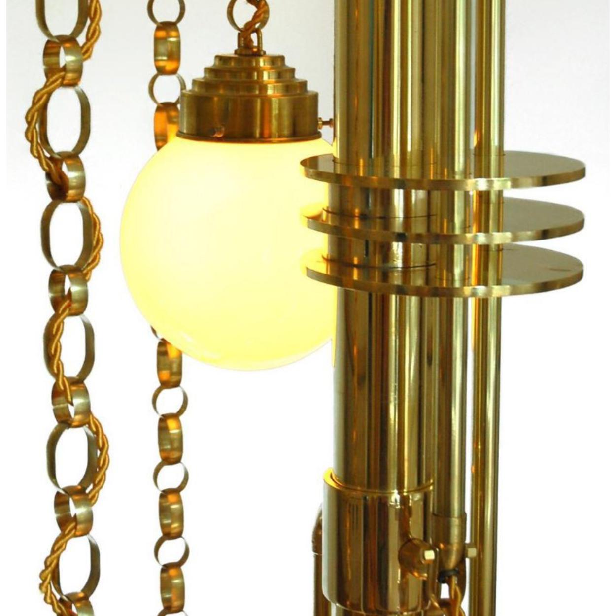 Art Déco Art Deco Style Handmade Nickel Wall Light Fixture, Contemporary for Michael in vendita