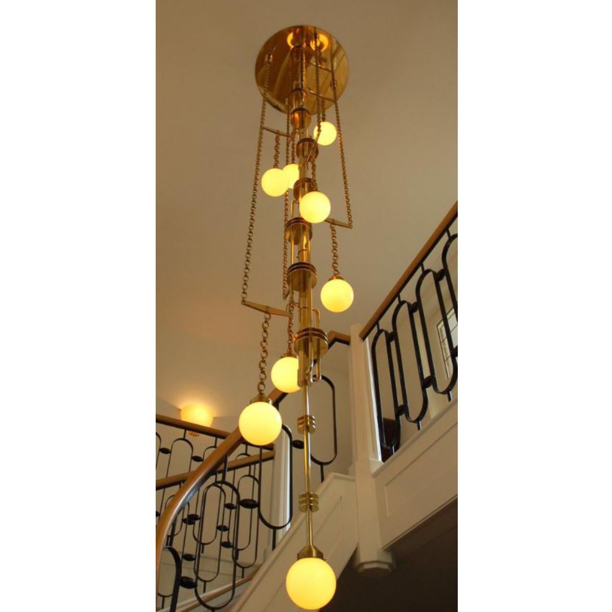 Art Deco Style Handmade Nickel Wall Light Fixture, Contemporary for Michael In condizioni Nuovo in vendita a Rijssen, NL