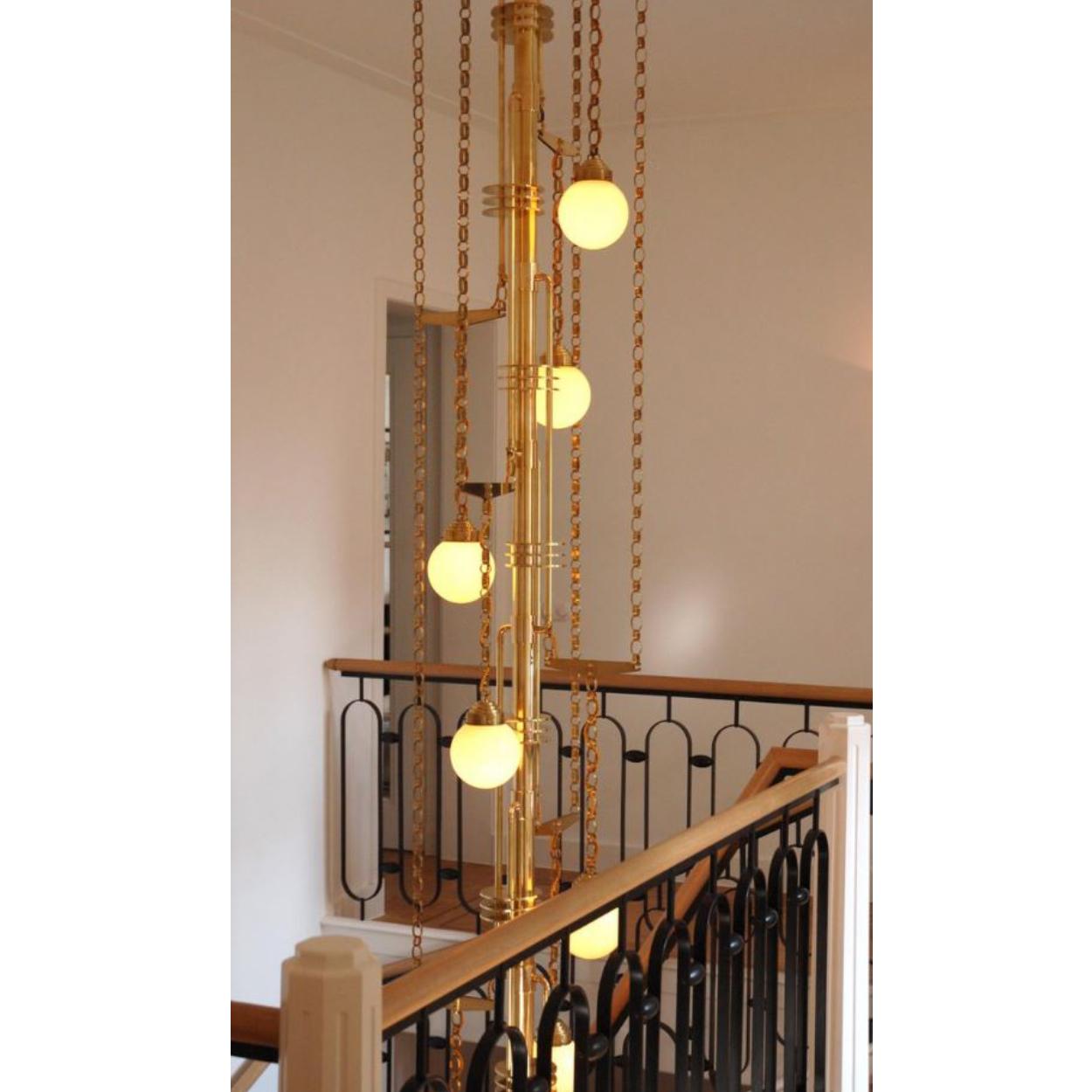 XXI secolo e contemporaneo Art Deco Style Handmade Nickel Wall Light Fixture, Contemporary for Michael in vendita