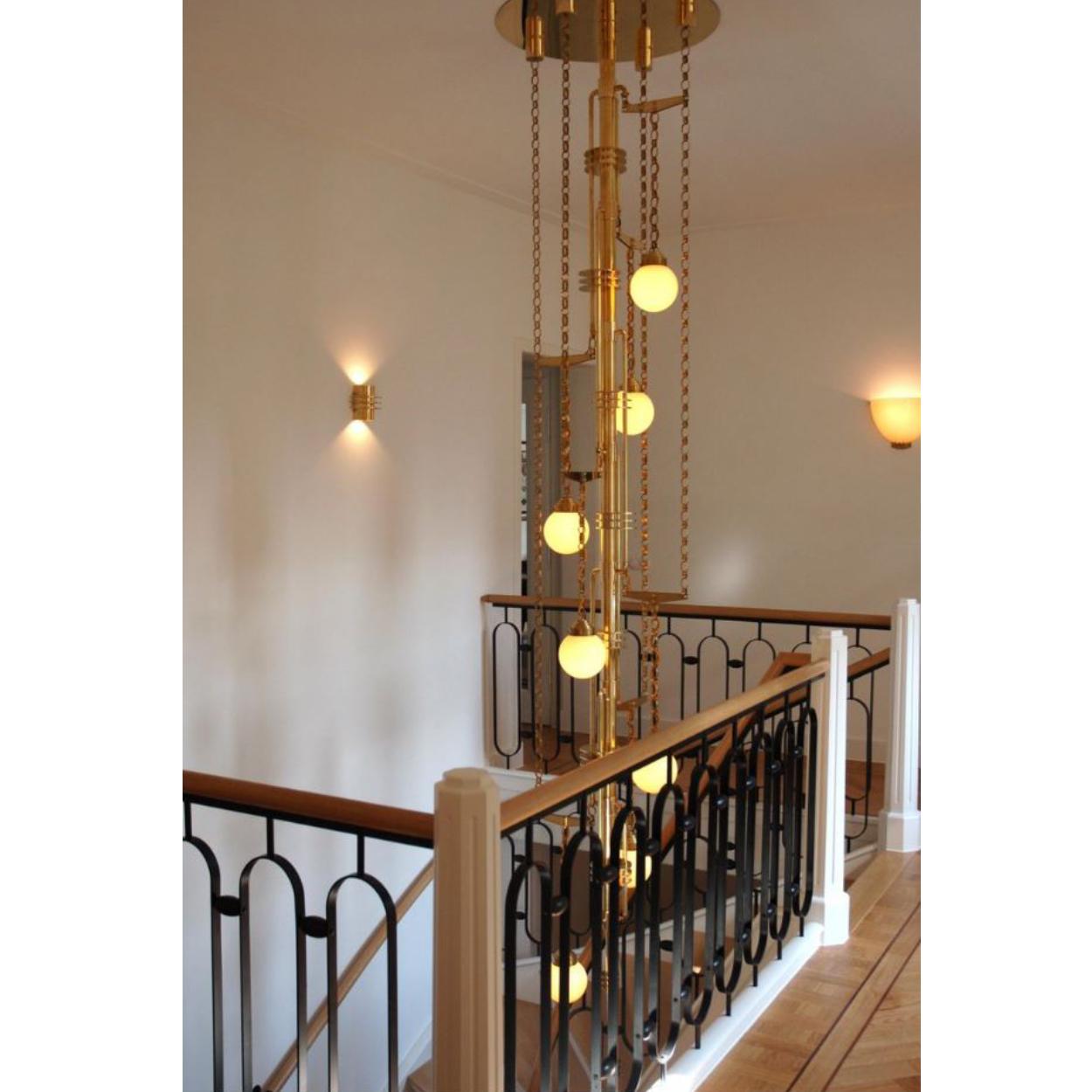 Art Deco Style Handmade Nickel Wall Light Fixture, Contemporary for Michael in vendita 1