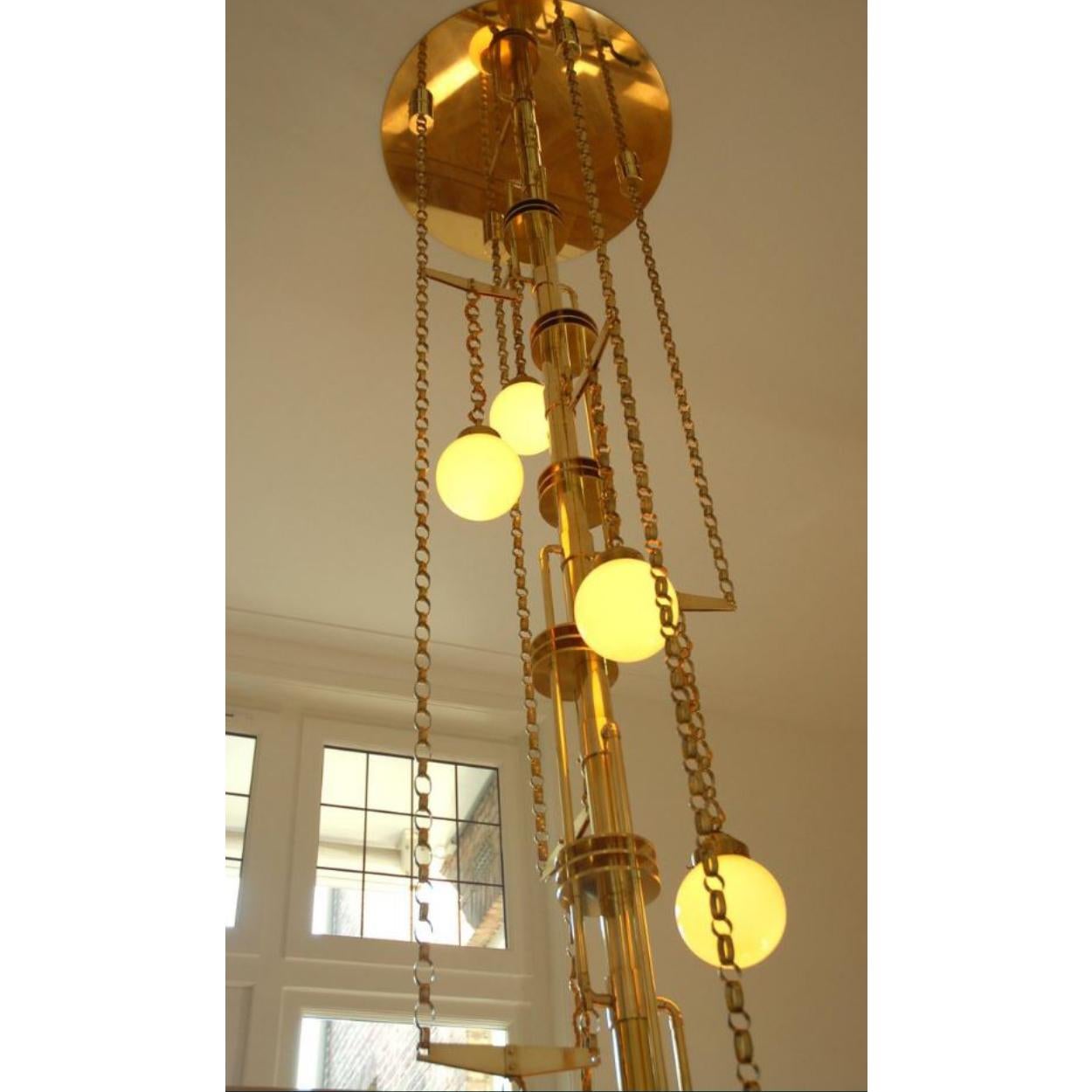 Art Deco Style Handmade Nickel Wall Light Fixture, Contemporary for Michael in vendita 2