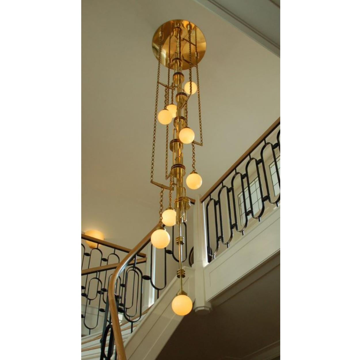 Art Deco Style Handmade Nickel Wall Light Fixture, Contemporary for Michael in vendita 3