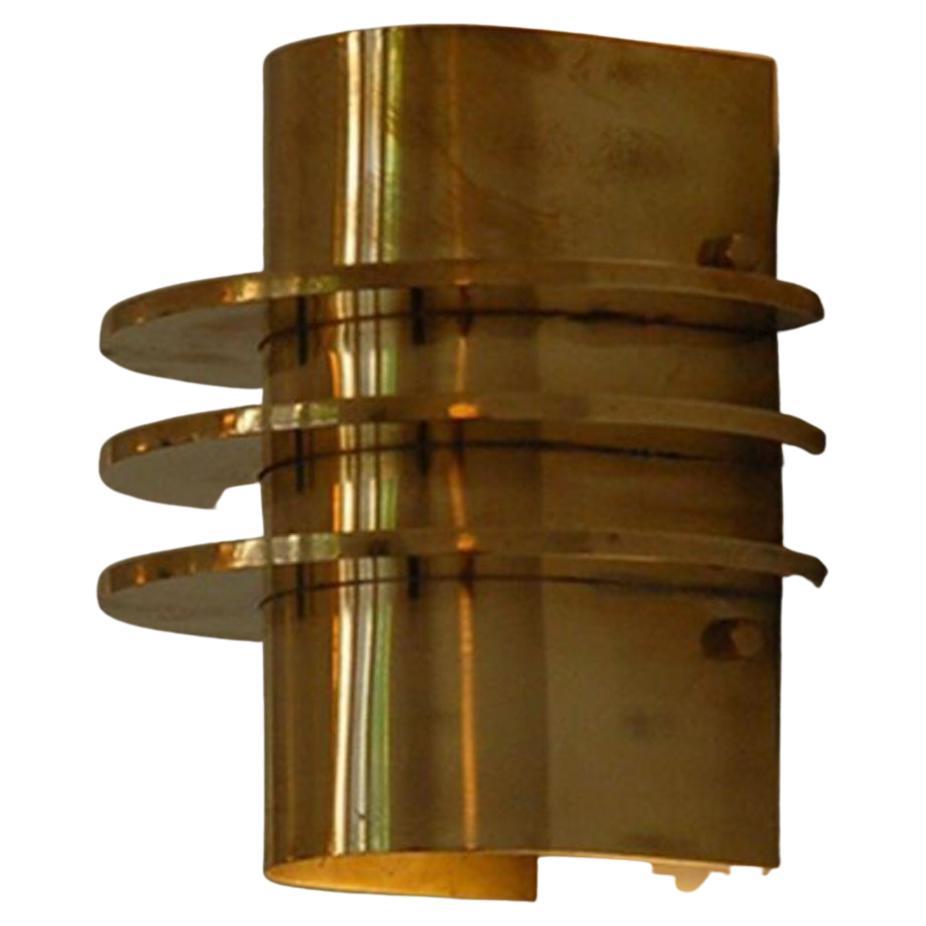 Art Deco Style Handmade Nickel Wall Light Fixture, Contemporary for Michael in vendita